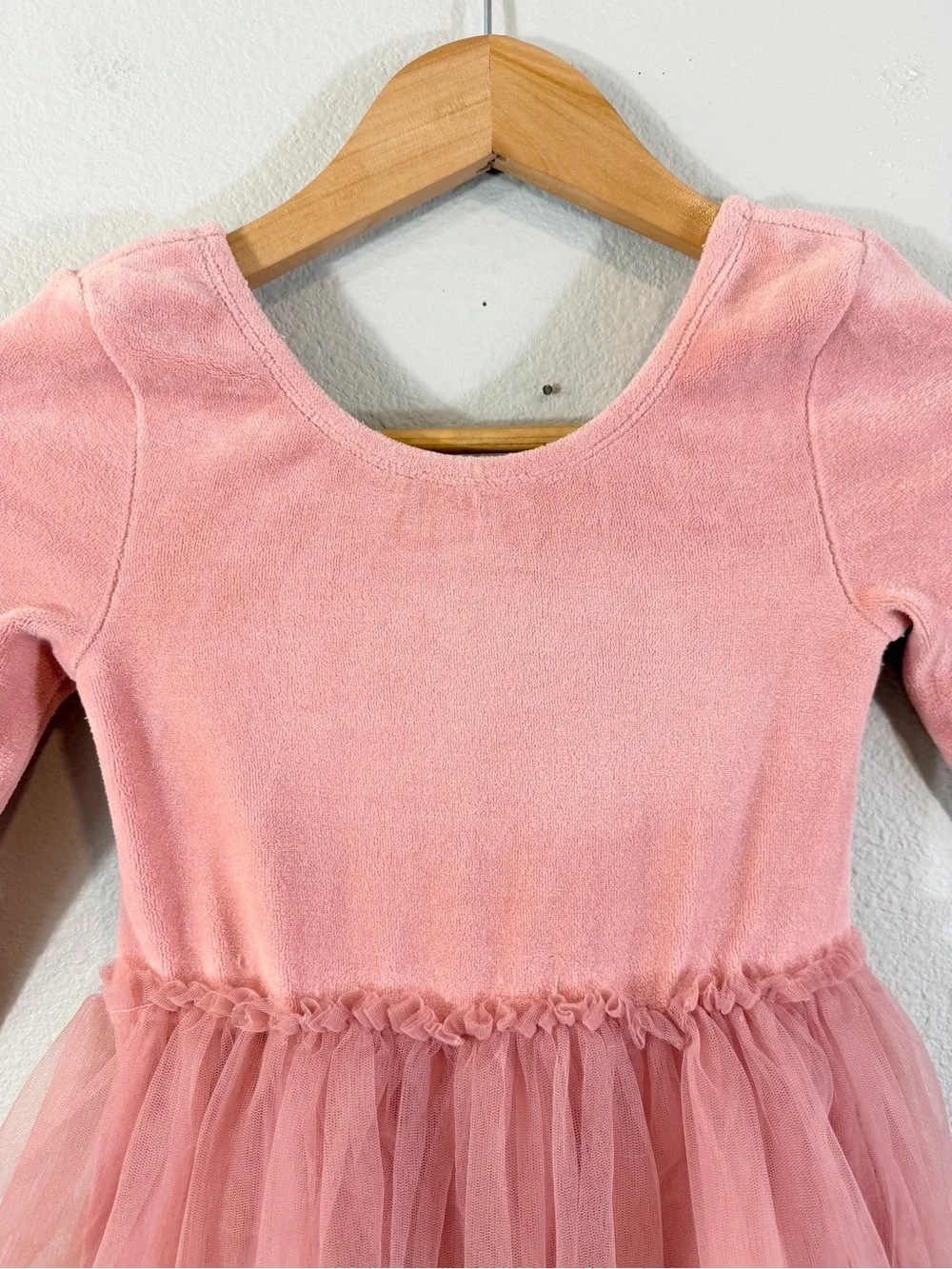 Mini Boden Pink Velvet Ballerina Tulle Appliqué Dress 7-8 Years Balletcore Girly
